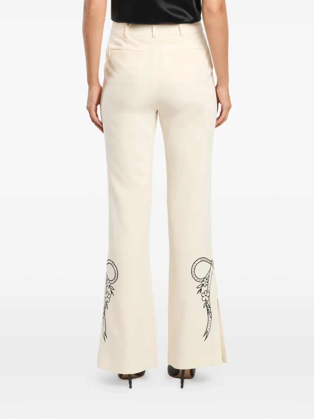 Cinq A Sept Abeline broek met bloemendetail Beige