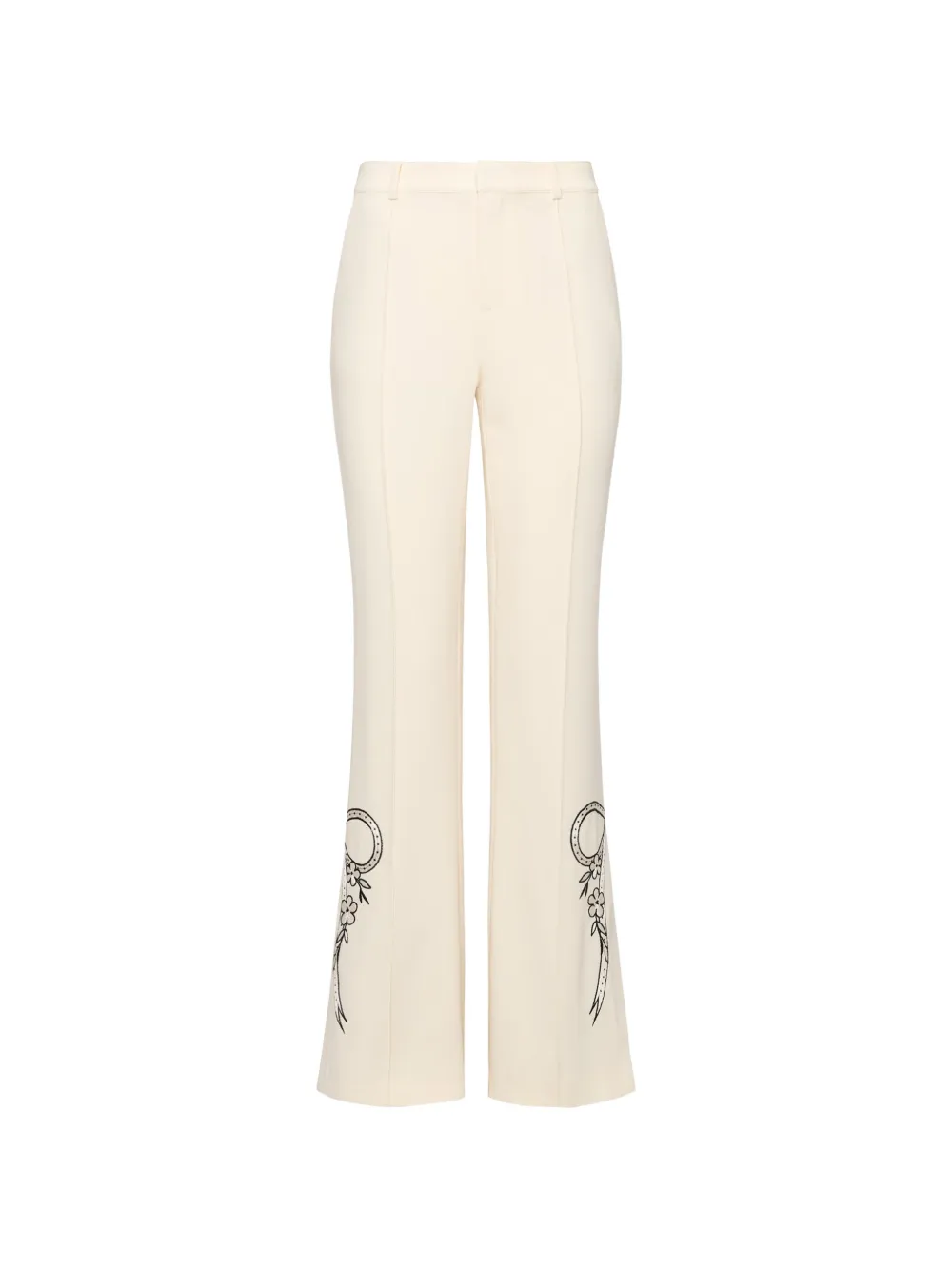 Cinq A Sept Abeline floral-detail trousers - Toni neutri