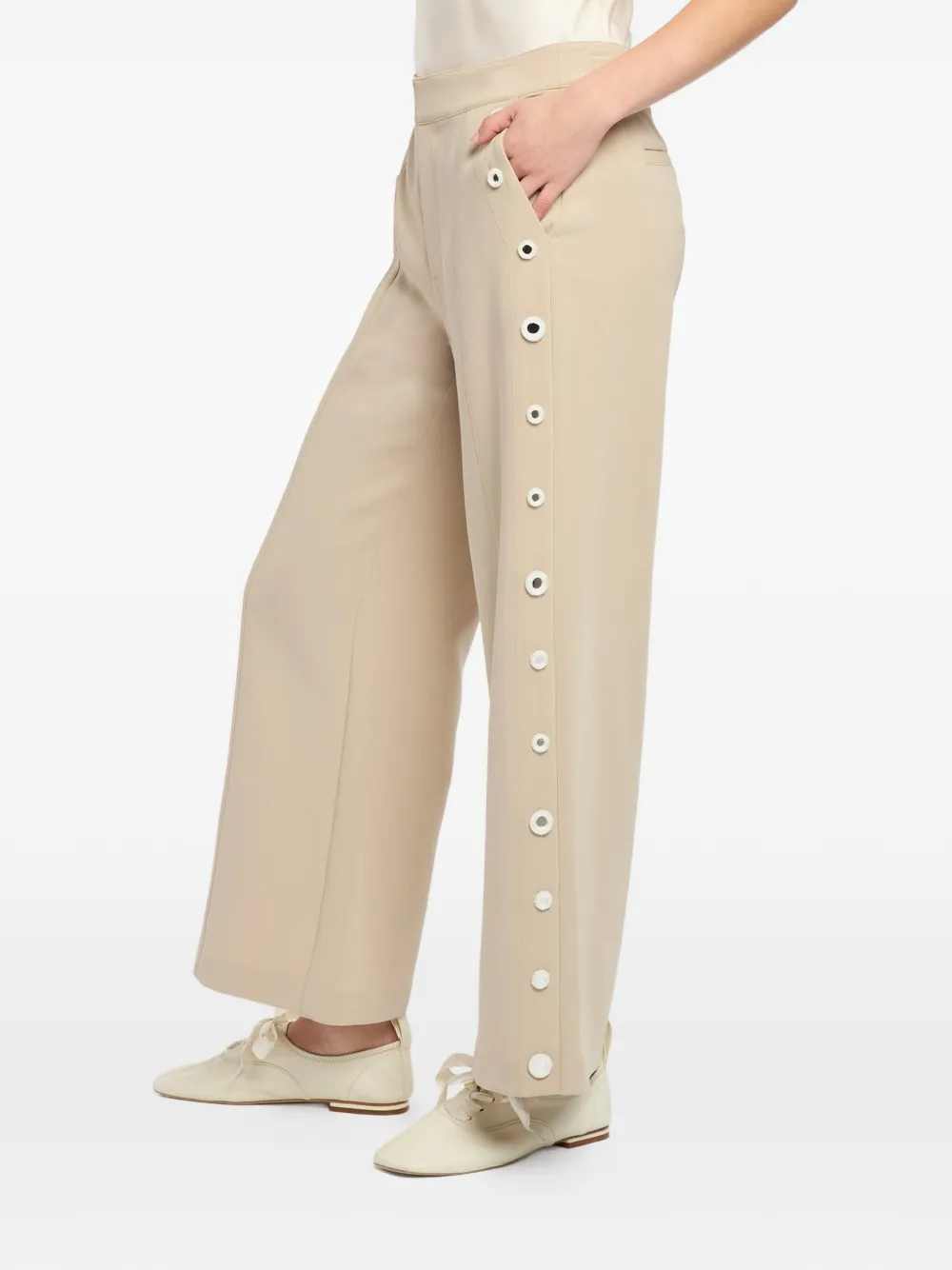 Cinq A Sept Gilliana broek met gehaakt detail Beige