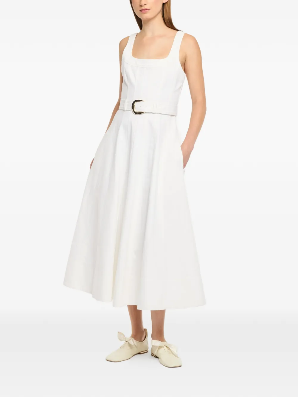 Cinq A Sept Cambree denim jurk Wit