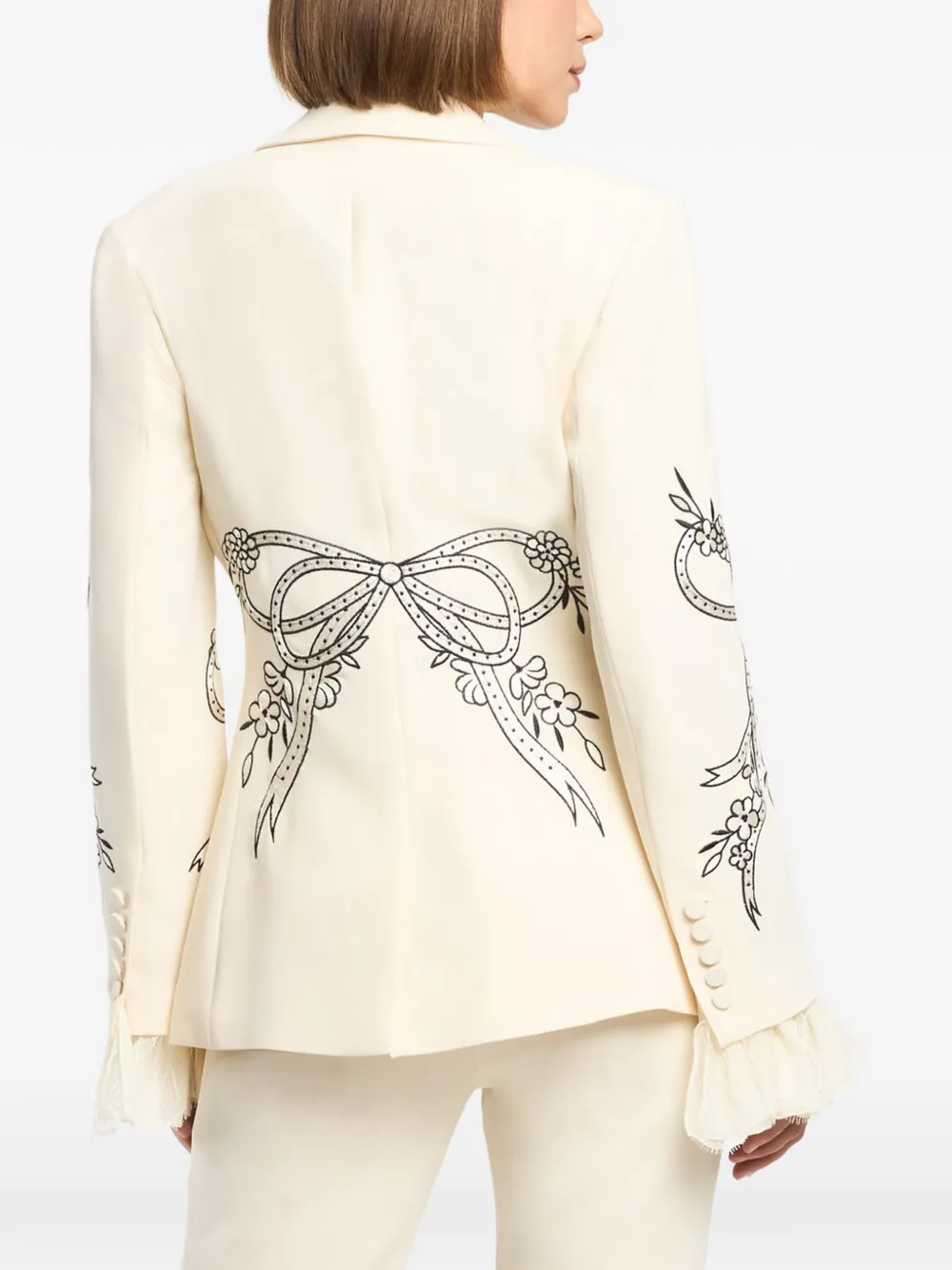 Cinq A Sept Cheyenne blazer met strik Beige