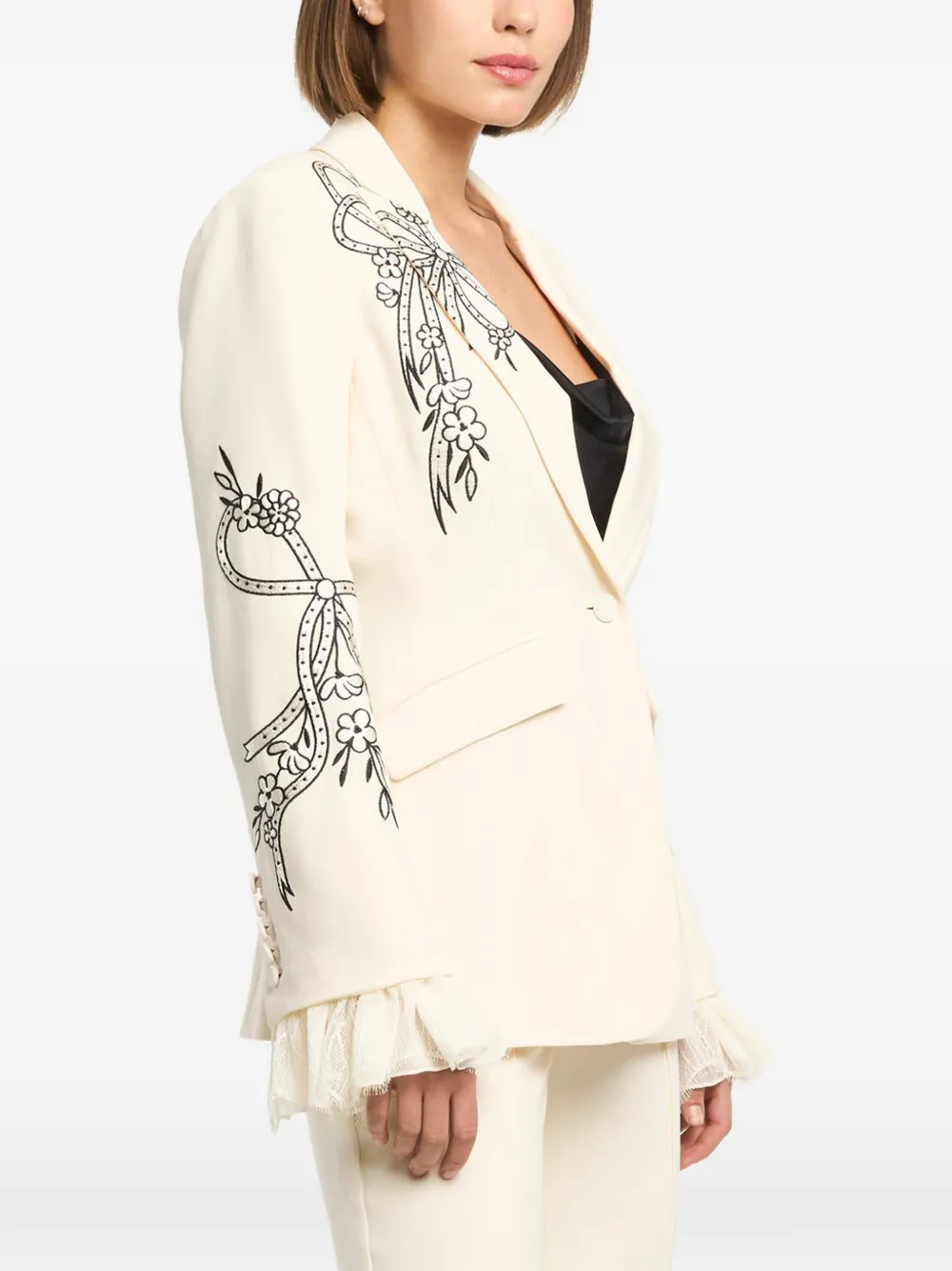 Cinq A Sept Cheyenne blazer met strik Beige