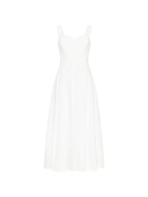 Cinq A Sept Jerome sweetheart-neck tie midi dress