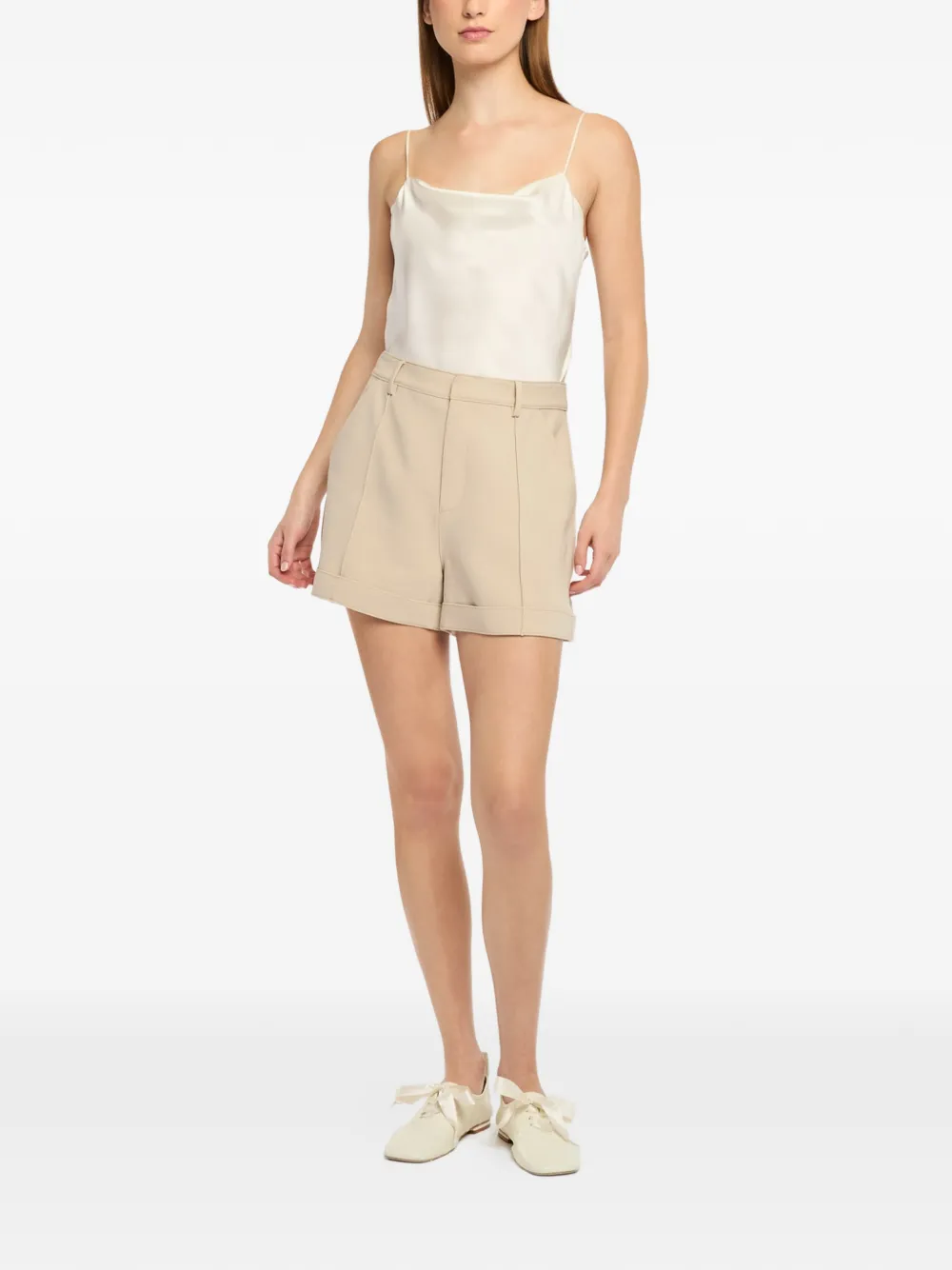  Cinq A Sept Mindy Cuffed Tailored Shorts - Neutrals 