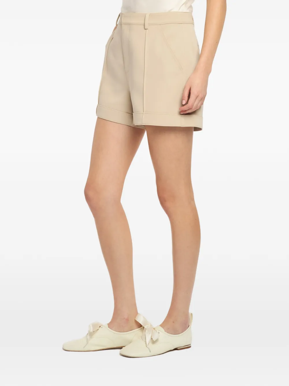  Cinq A Sept Mindy Cuffed Tailored Shorts - Neutrals 