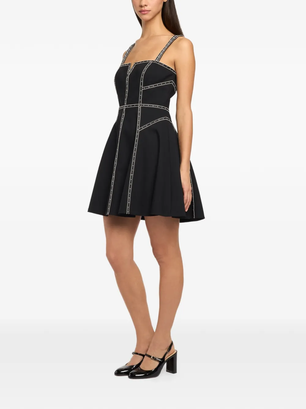 Cinq A Sept Jelena flared jurk Zwart