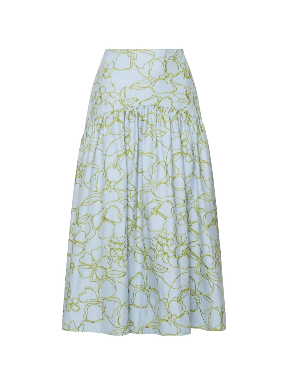 Cinq A Sept Zoanne floral midi skirt - Blu