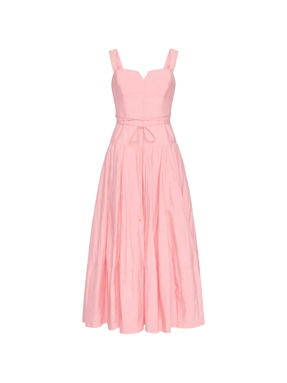 Cinq A Sept Jerome sweetheart-neck tie midi dress - Rosa