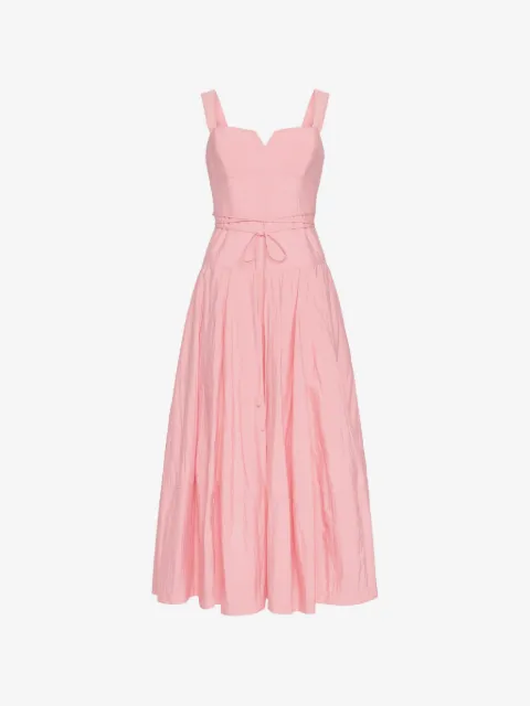 Cinq A Sept Jerome sweetheart-neck tie midi dress