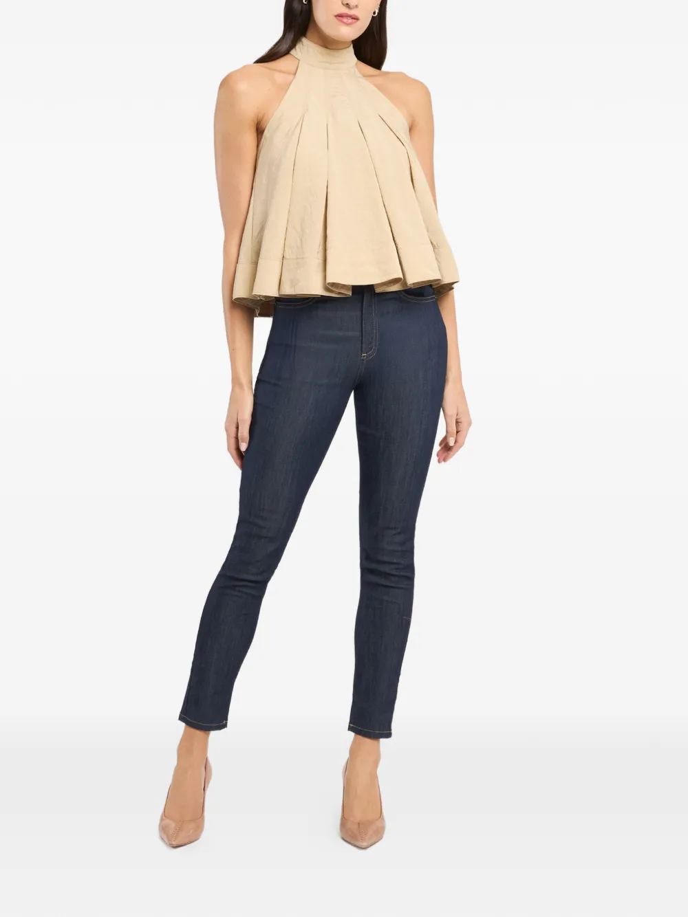  Cinq A Sept Jagger Halterneck Top - Neutrals 