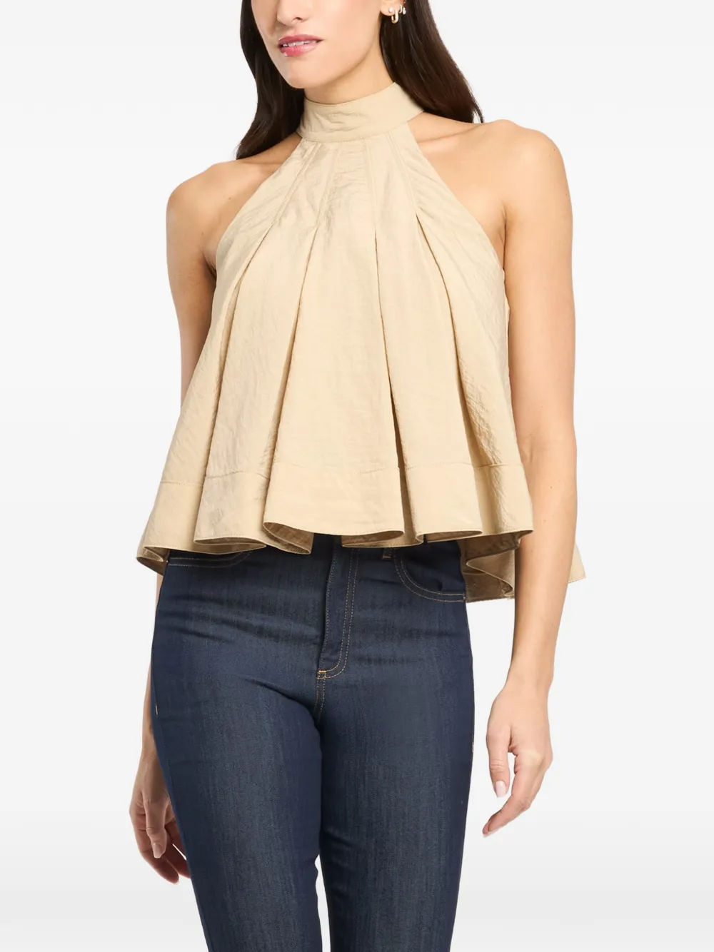  Cinq A Sept Jagger Halterneck Top - Neutrals 