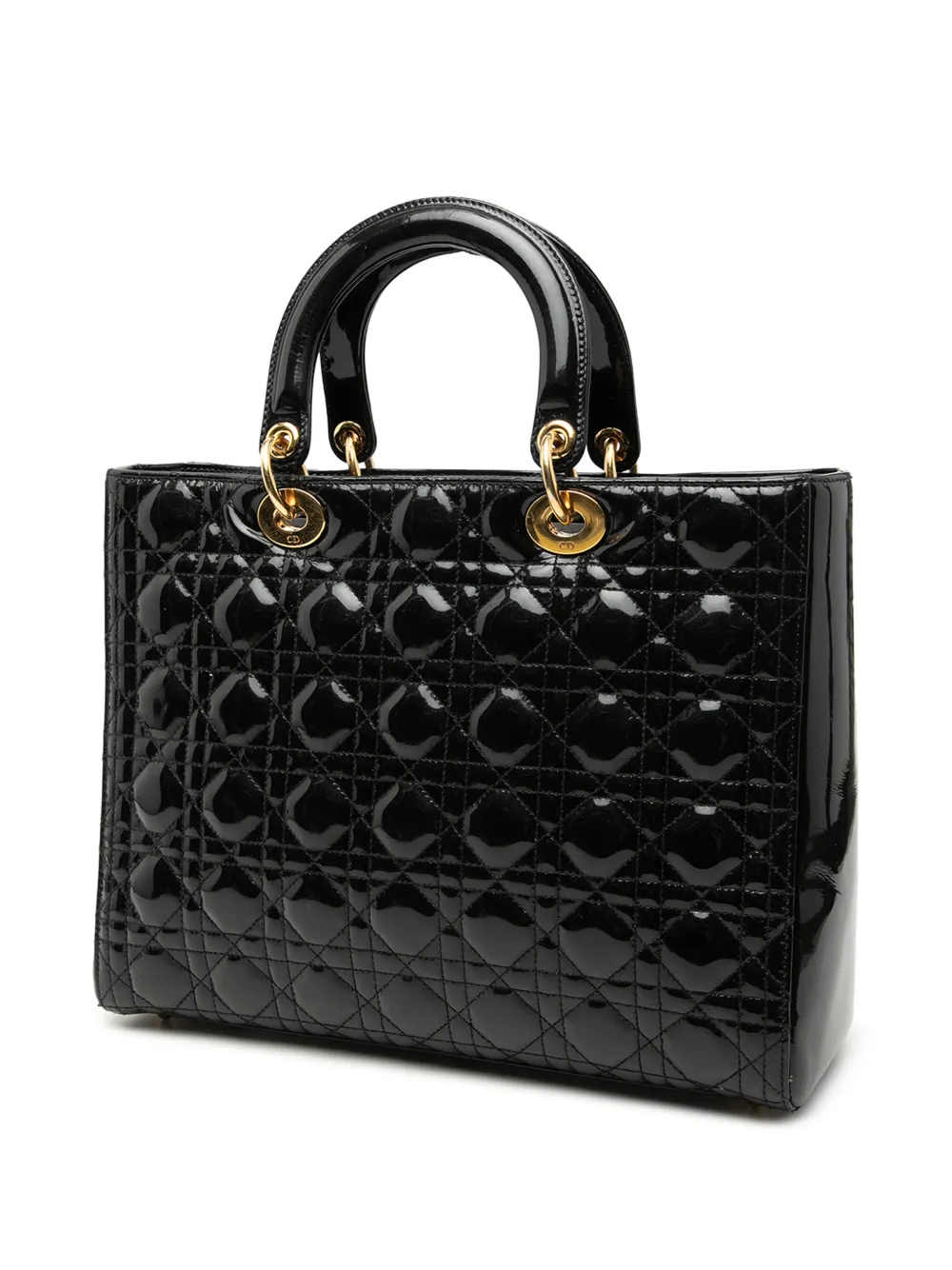 2000-2025 Large Patent Cannage Lady Dior Satchel