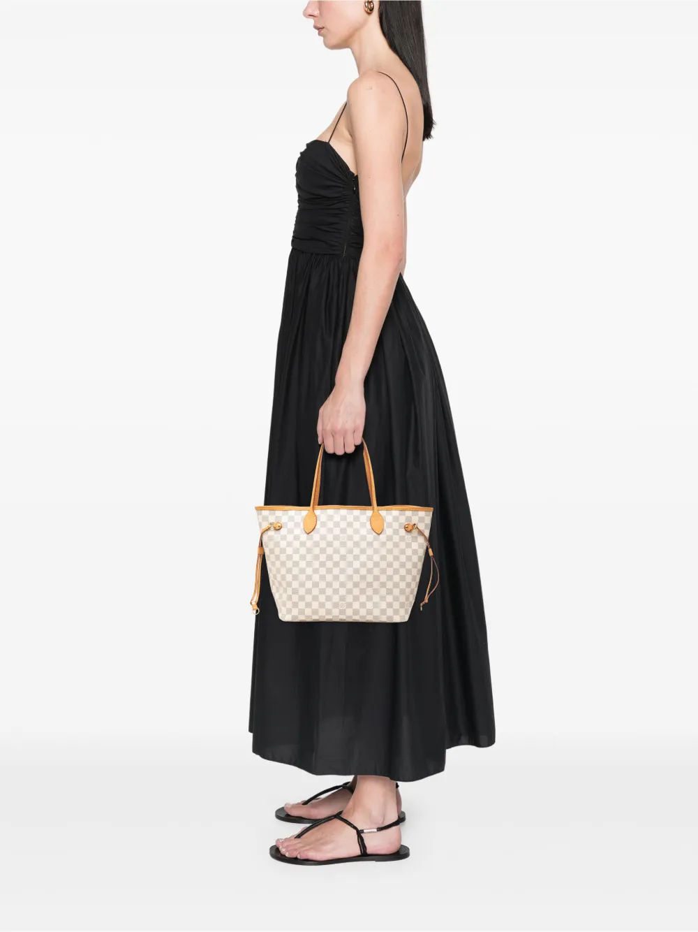  Louis Vuitton Pre-owned 2016 Damier Azur Neverfull Mm Tote Bag - White 