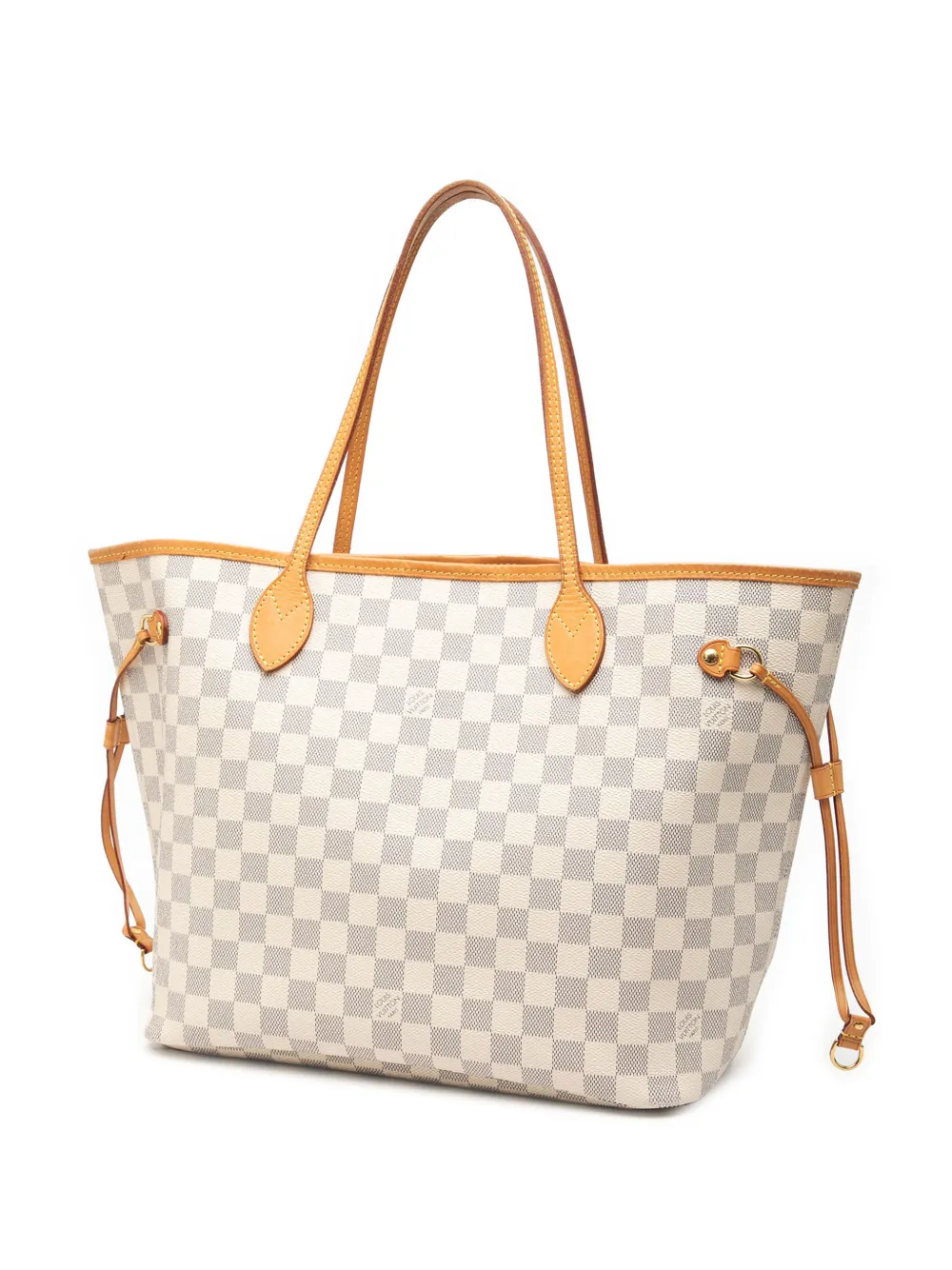  Louis Vuitton Pre-owned 2016 Damier Azur Neverfull Mm Tote Bag - White 