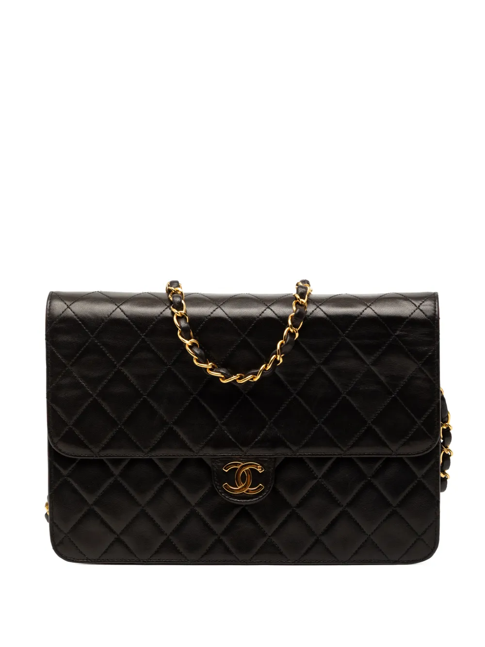 CHANEL Pre-Owned 1996-1997 Medium CC Quilted Lambskin Single Flap shoulder bag - Nero