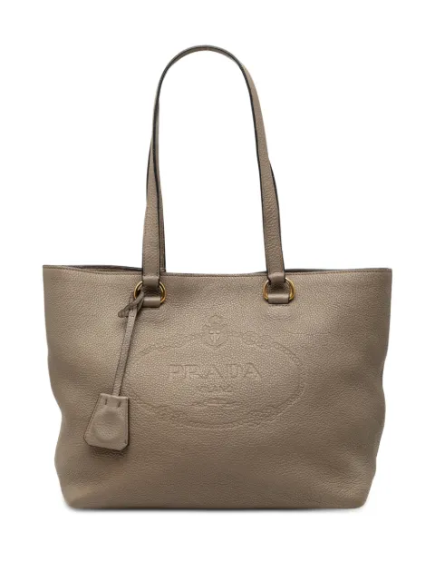 Prada Pre-Owned 2013-2025 Vitello Daino Canapa Logo tote bag