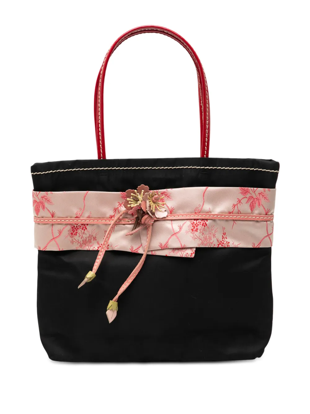 Prada Pre-Owned 2013-2025 Tessuto Kimono Obi handbag - Nero