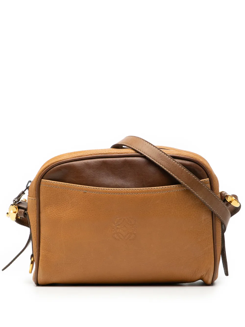 Loewe Pre-Owned 2000-2025 Leather Anagram crossbody bag - Marrone