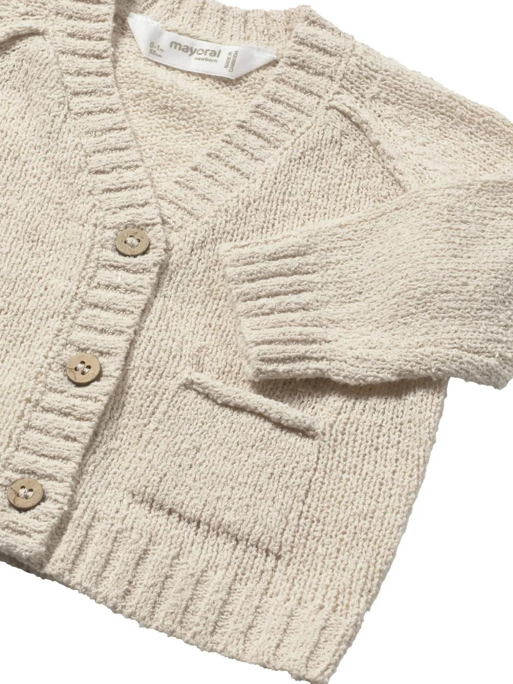  Mayoral Knitted Baby Cardigan - Neutrals 