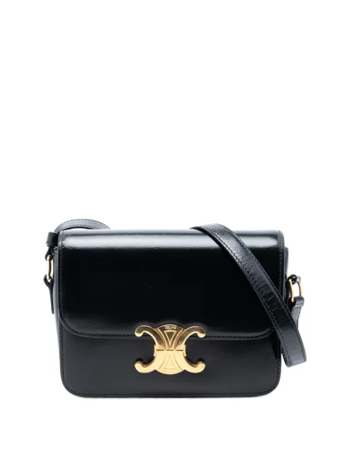 Celine Pre-Owned 2020 Teen Shiny Calfskin Triomphe crossbody bag