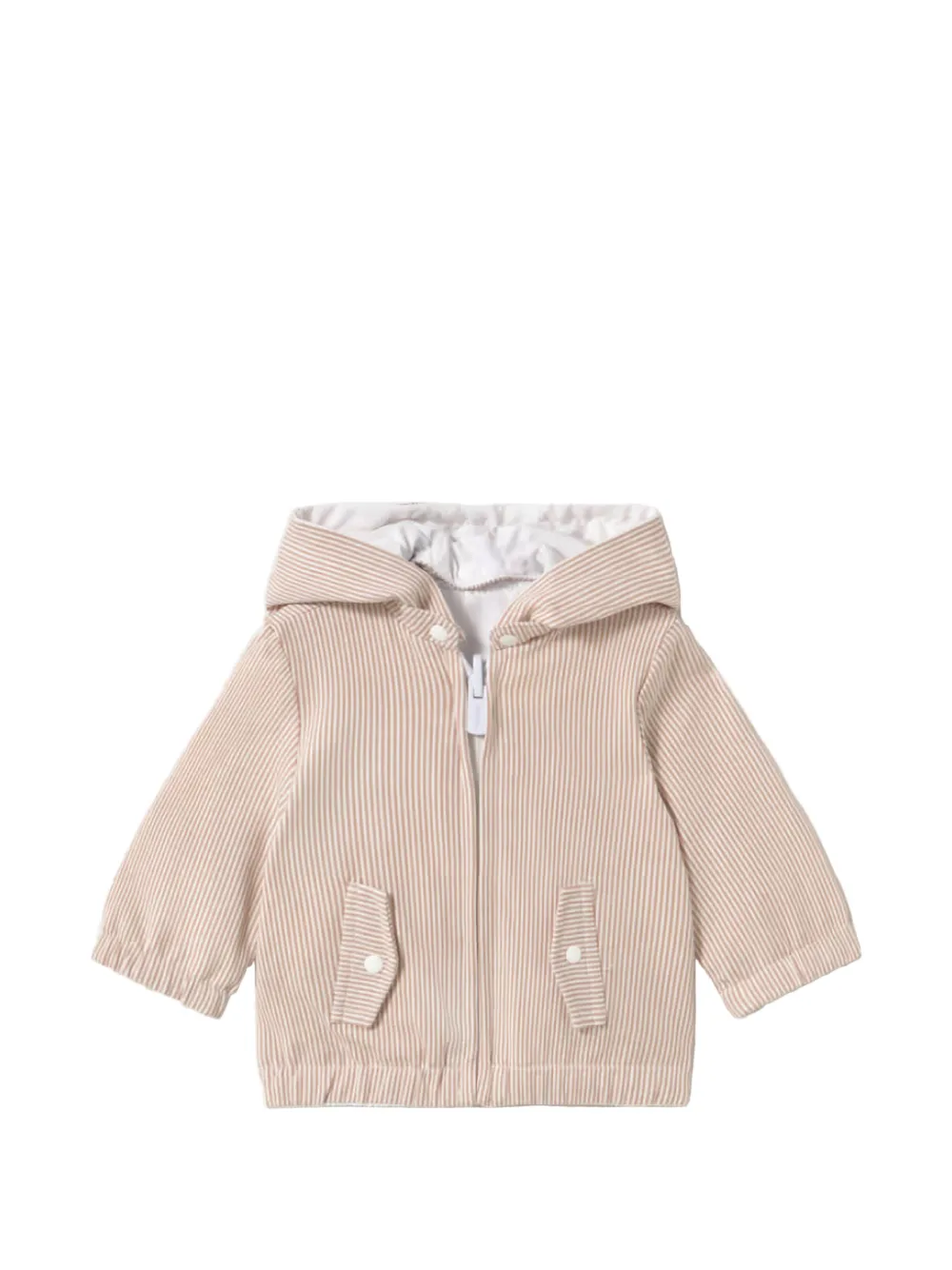 Mayoral striped hooded jacket - Nude