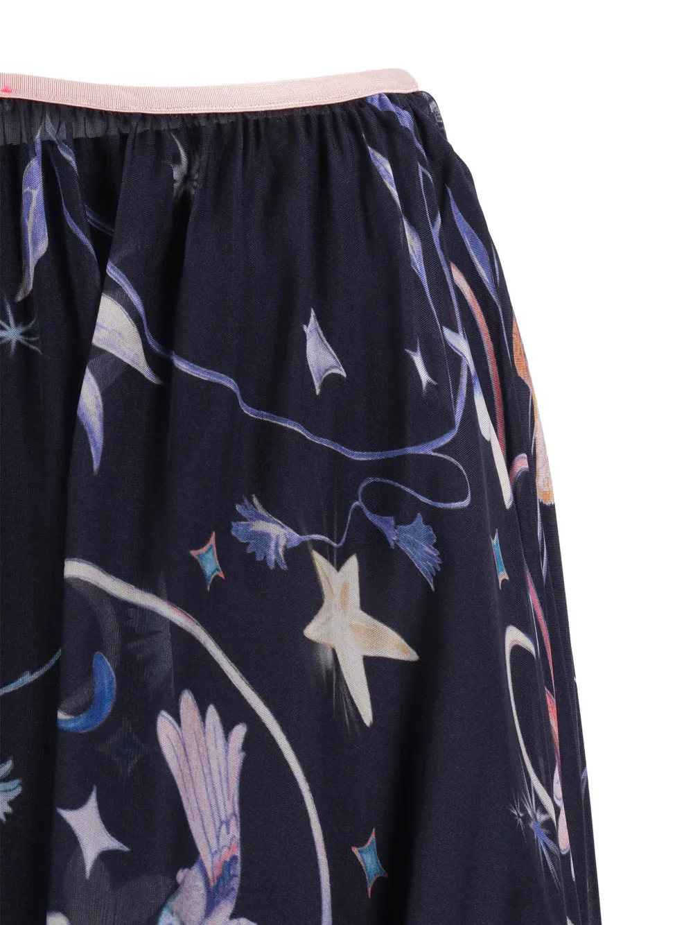 Forte Deliverance chiffon maxi-rok met print Blauw