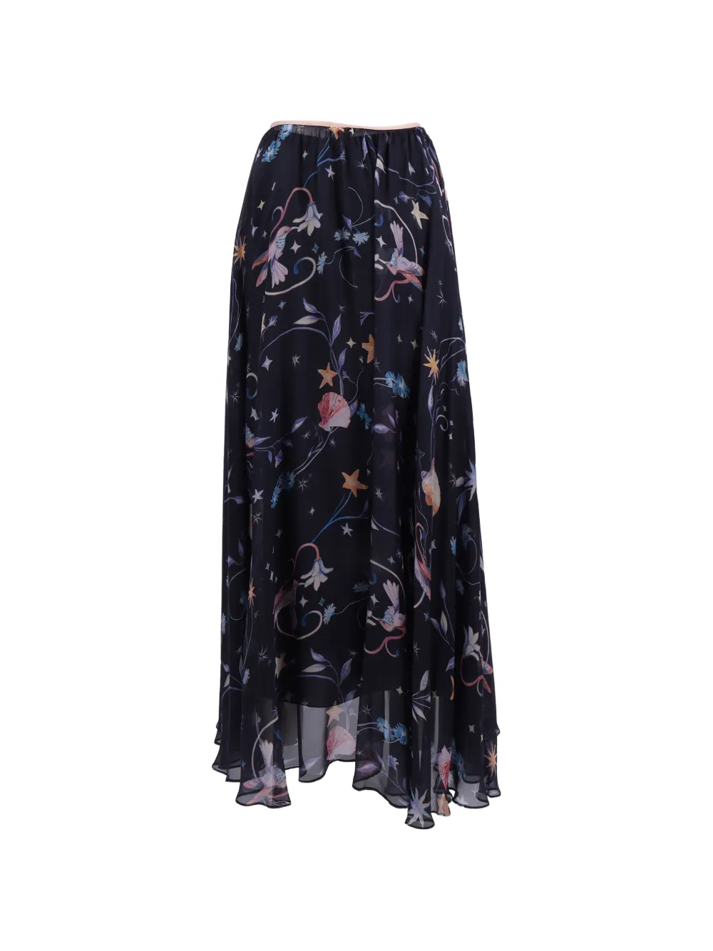Forte Forte Deliverance floral-print chiffon skirt - Blau
