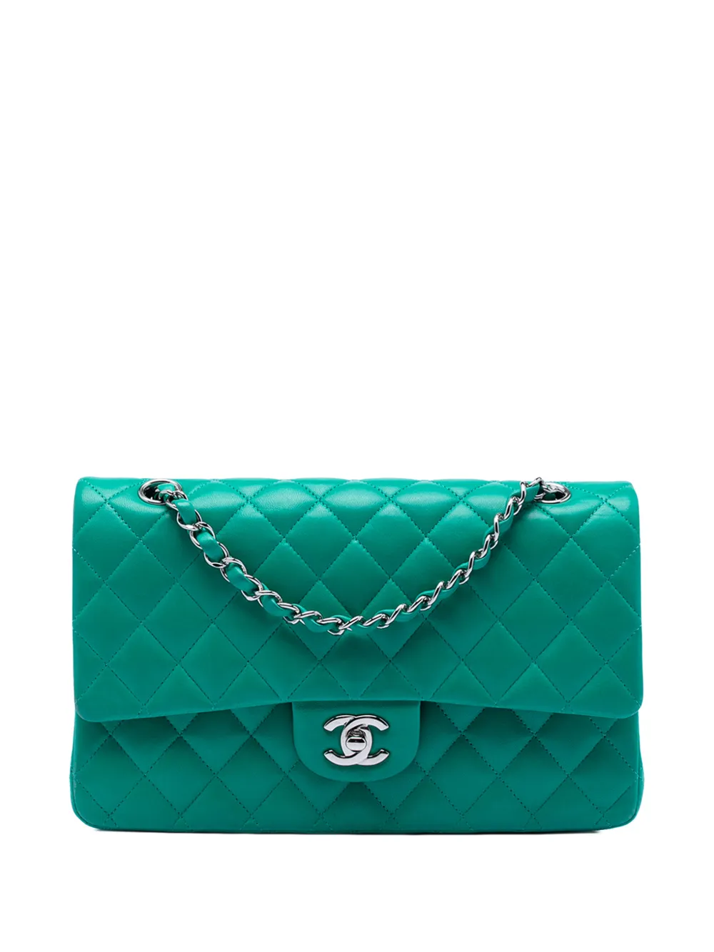 CHANEL Pre-Owned 2012 Medium Classic Lambskin Double Flap shoulder bag - Blu