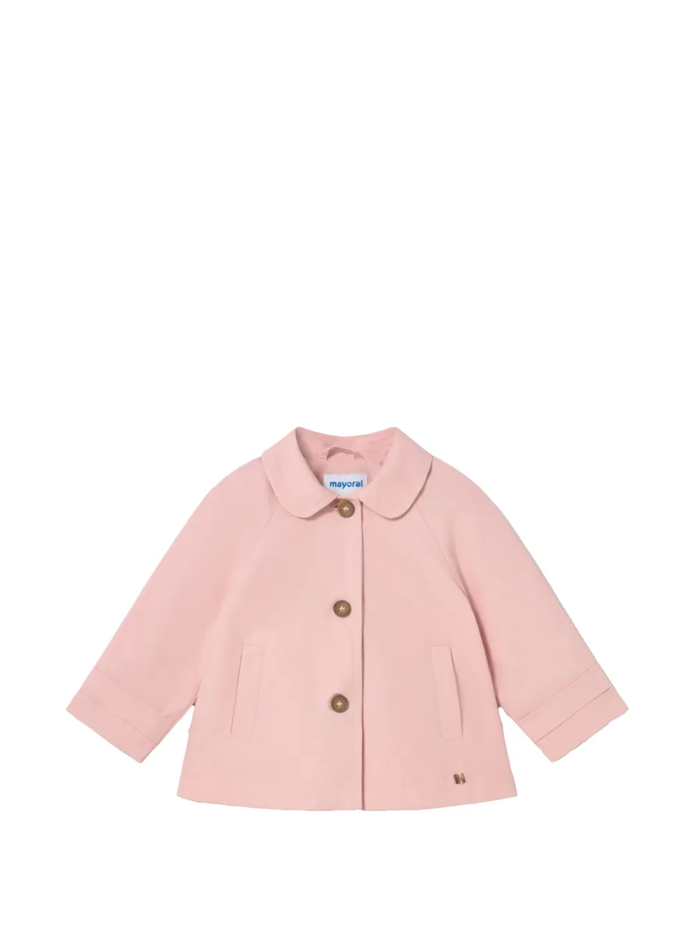 Mayoral peter pan collar trench coat - Pink
