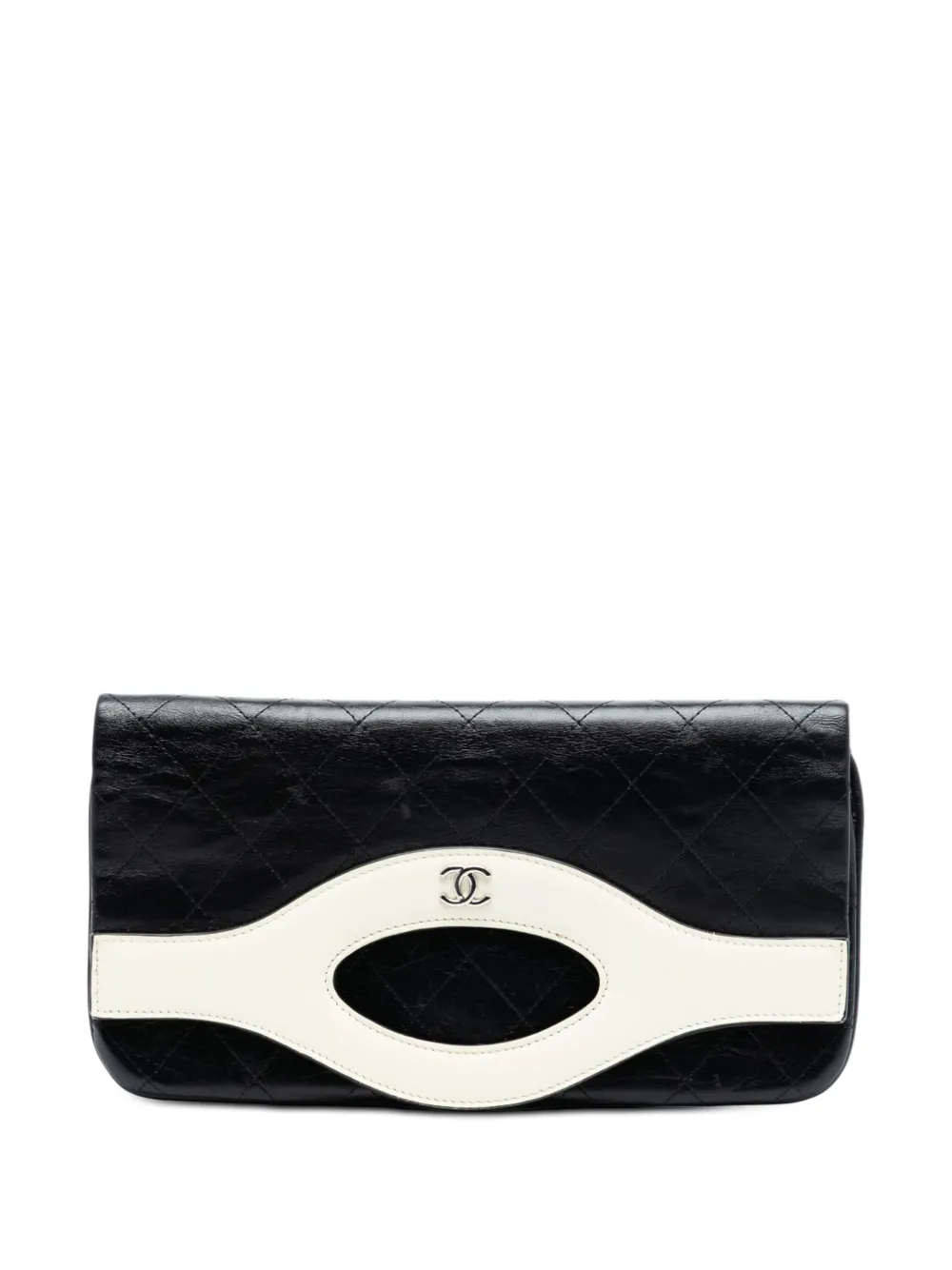 CHANEL Pre-Owned 2019 Small Bicolor Aged Calfskin 31 clutch bag - Nero