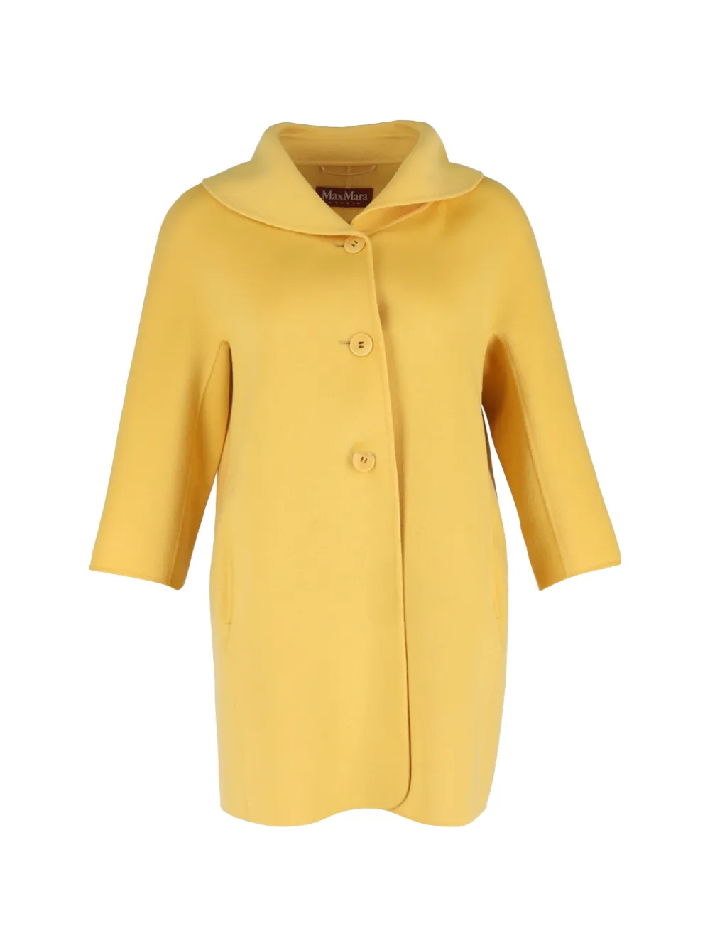 Max Mara Palazzi shawl collar coat - Yellow