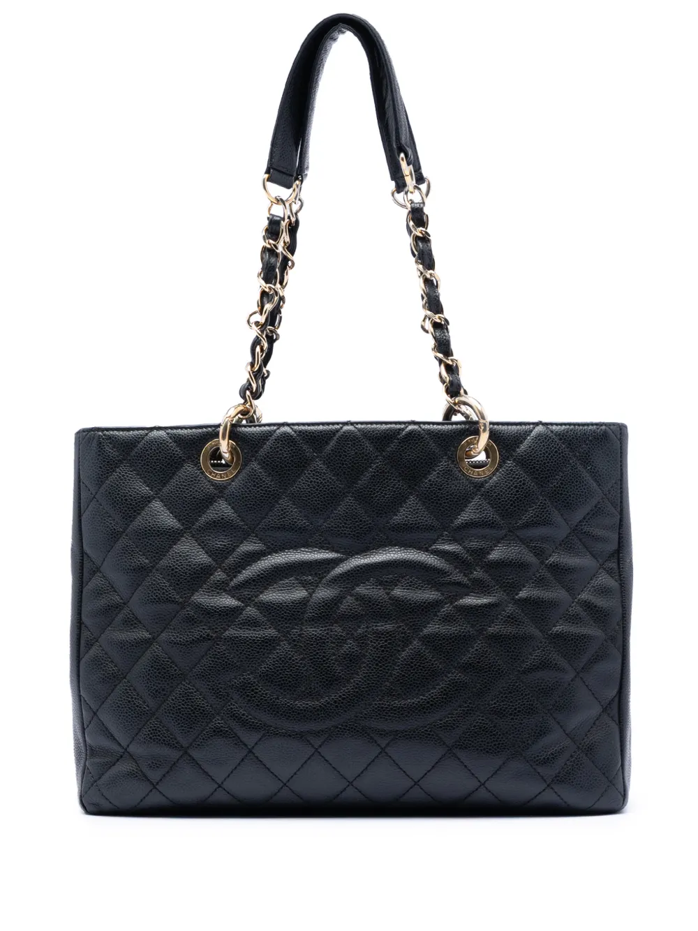 CHANEL Pre-Owned 2009-2010 Caviar Grand Shopping tote bag - Nero