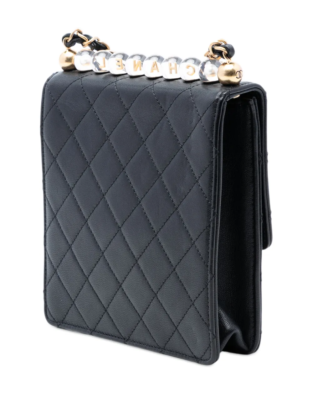 2019 Small Goatskin Chic Pearls Flap Crossbody Bag