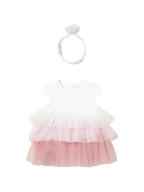 Mayoral ruffled romper headband