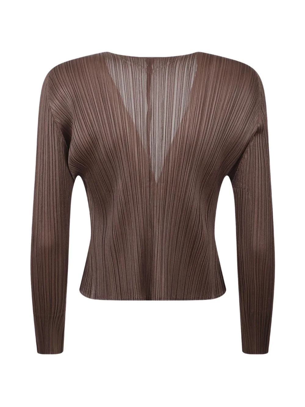 Pleated Cropped Cardigan