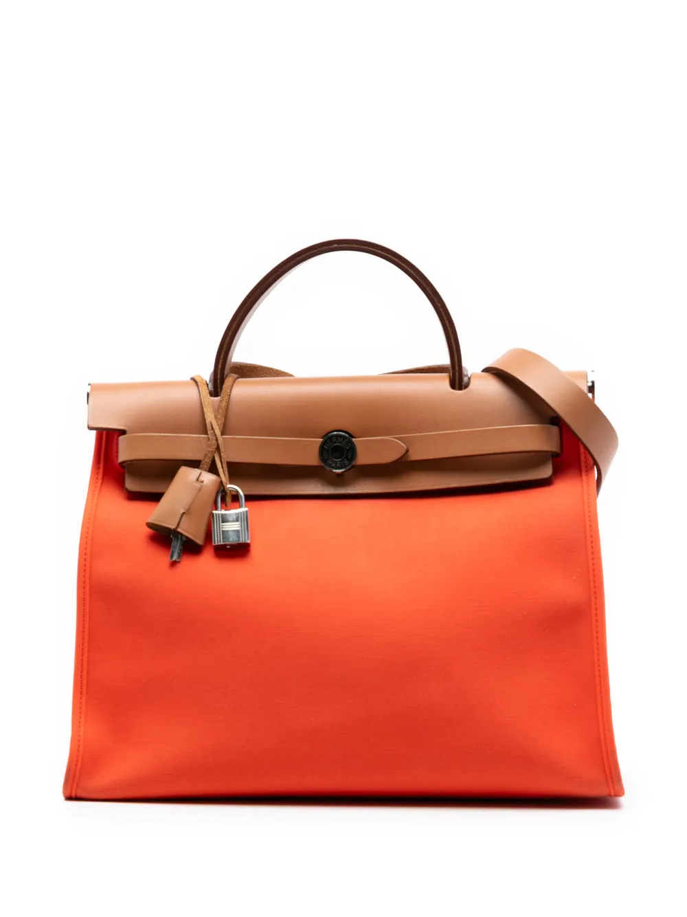 Hermès Pre-Owned 2015 Toile Herbag Zip 31 satchel - Arancione