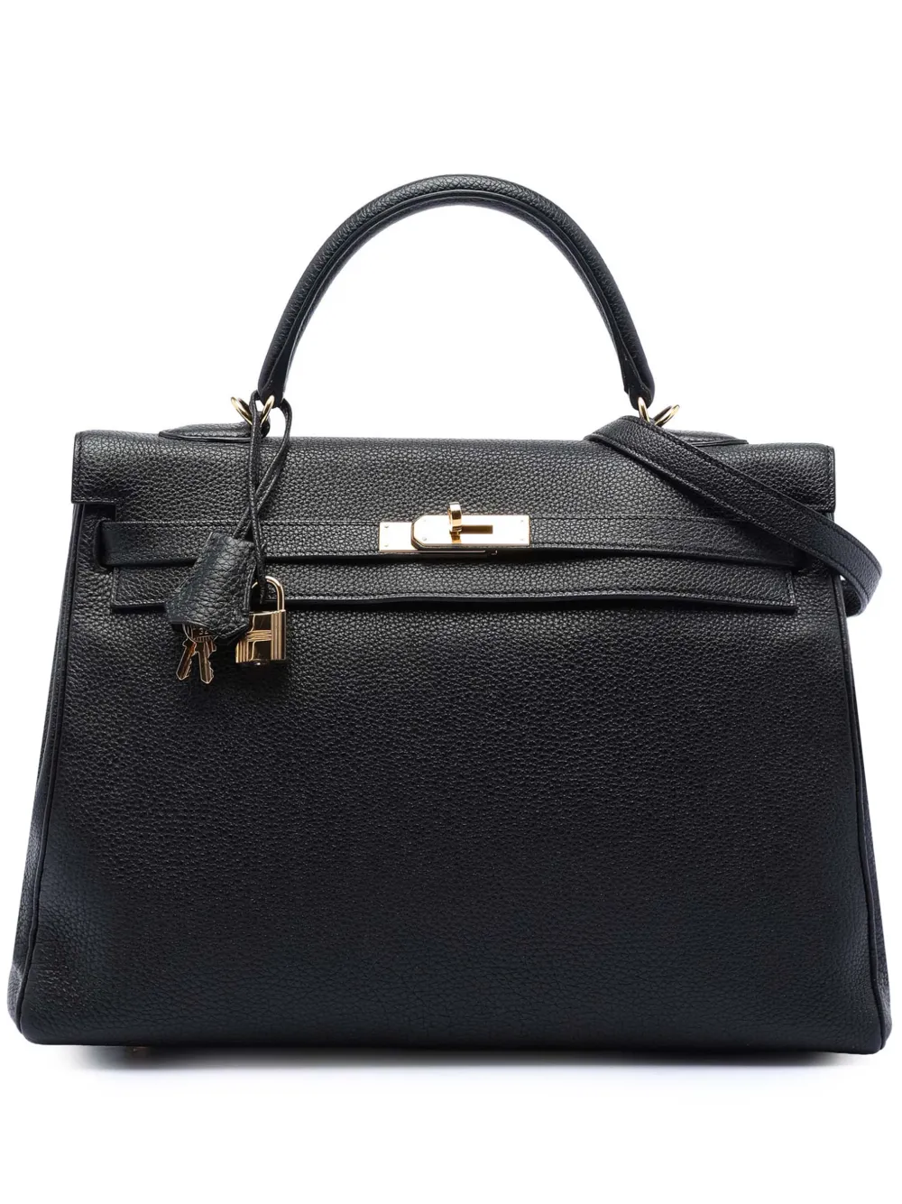Hermès Pre-Owned 2013 Togo Kelly II Retourne 35 satchel - Nero