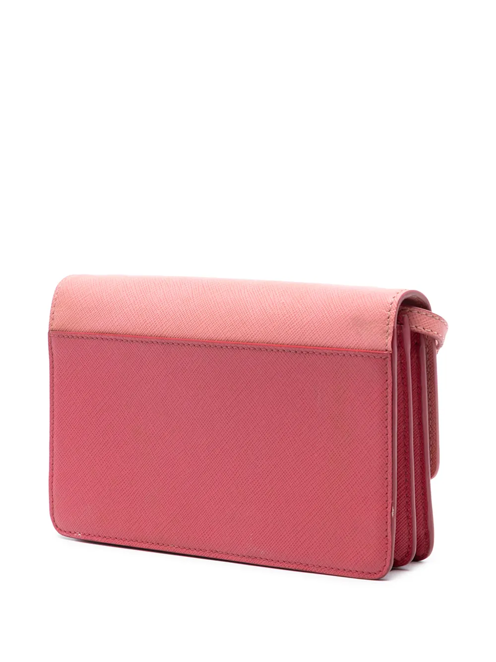 2010-2026 Bicolor Saffiano Lux Wallet On Strap Crossbody Bag