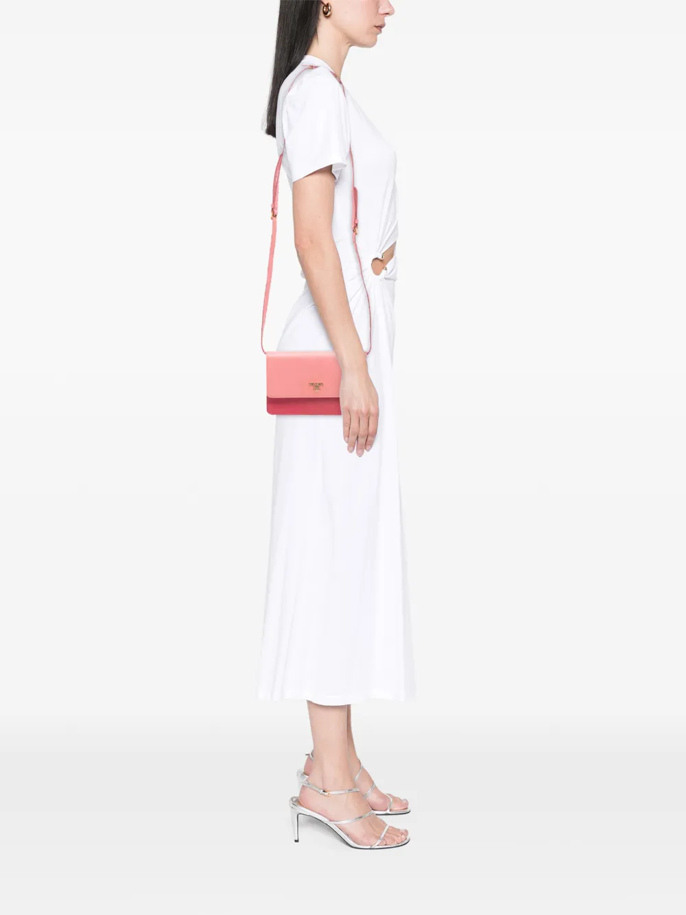 2010-2026 Bicolor Saffiano Lux Wallet On Strap Crossbody Bag
