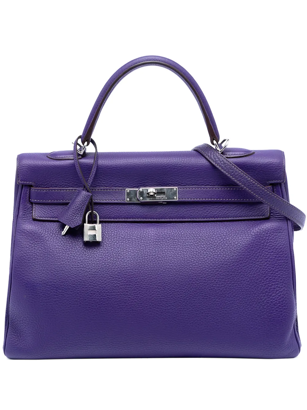 Hermès Pre-Owned Borsa a tracolla Kelly II Retourne 35 in pelle Clemence 2014 - Viola