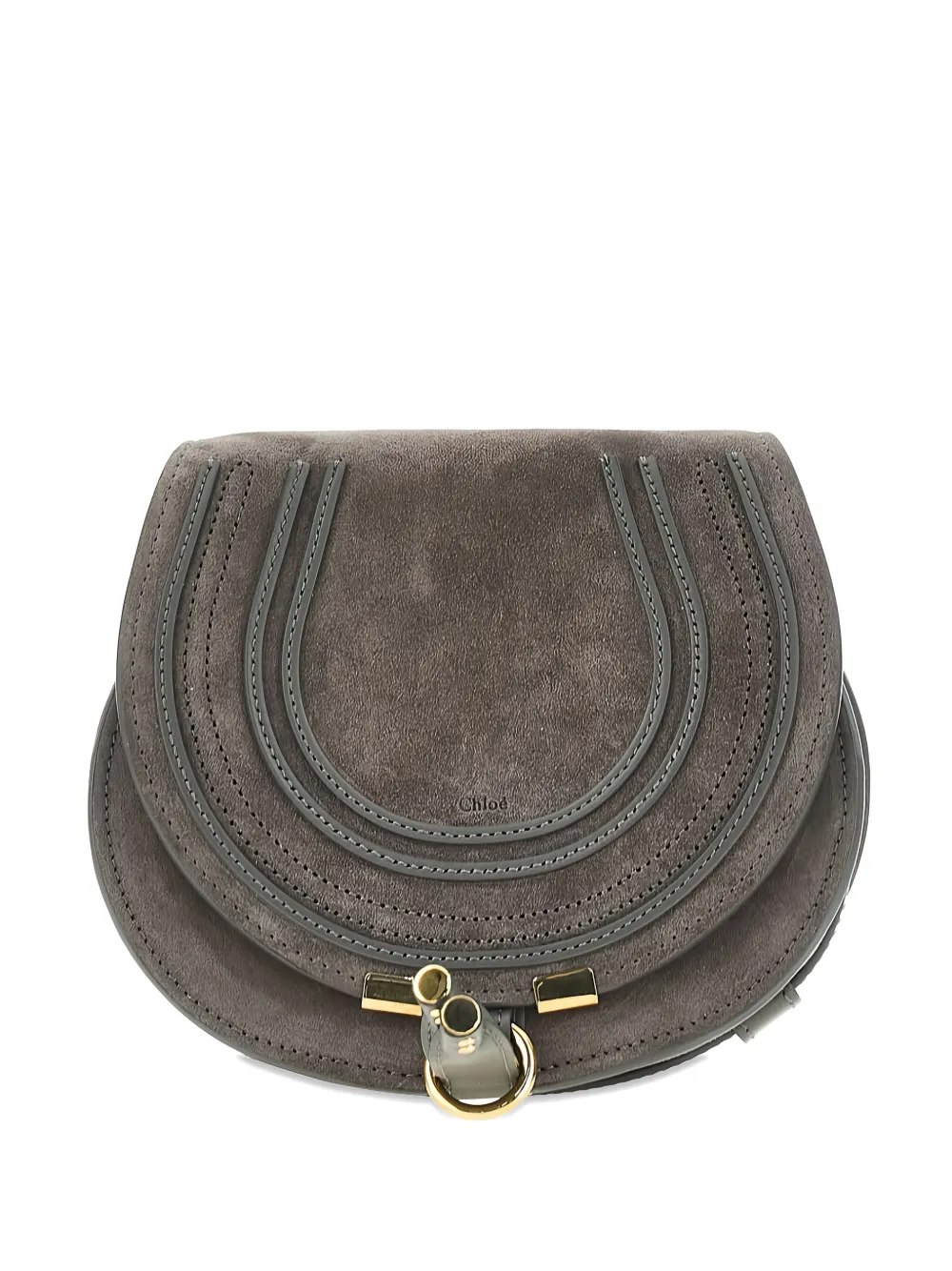 Chloé small Marcie suede shoulder bag - Grigio