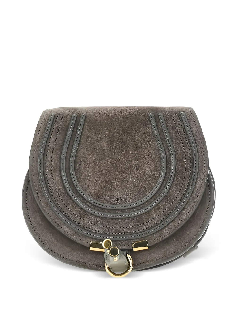 Chloé small Marcie suede shoulder bag - Grigio
