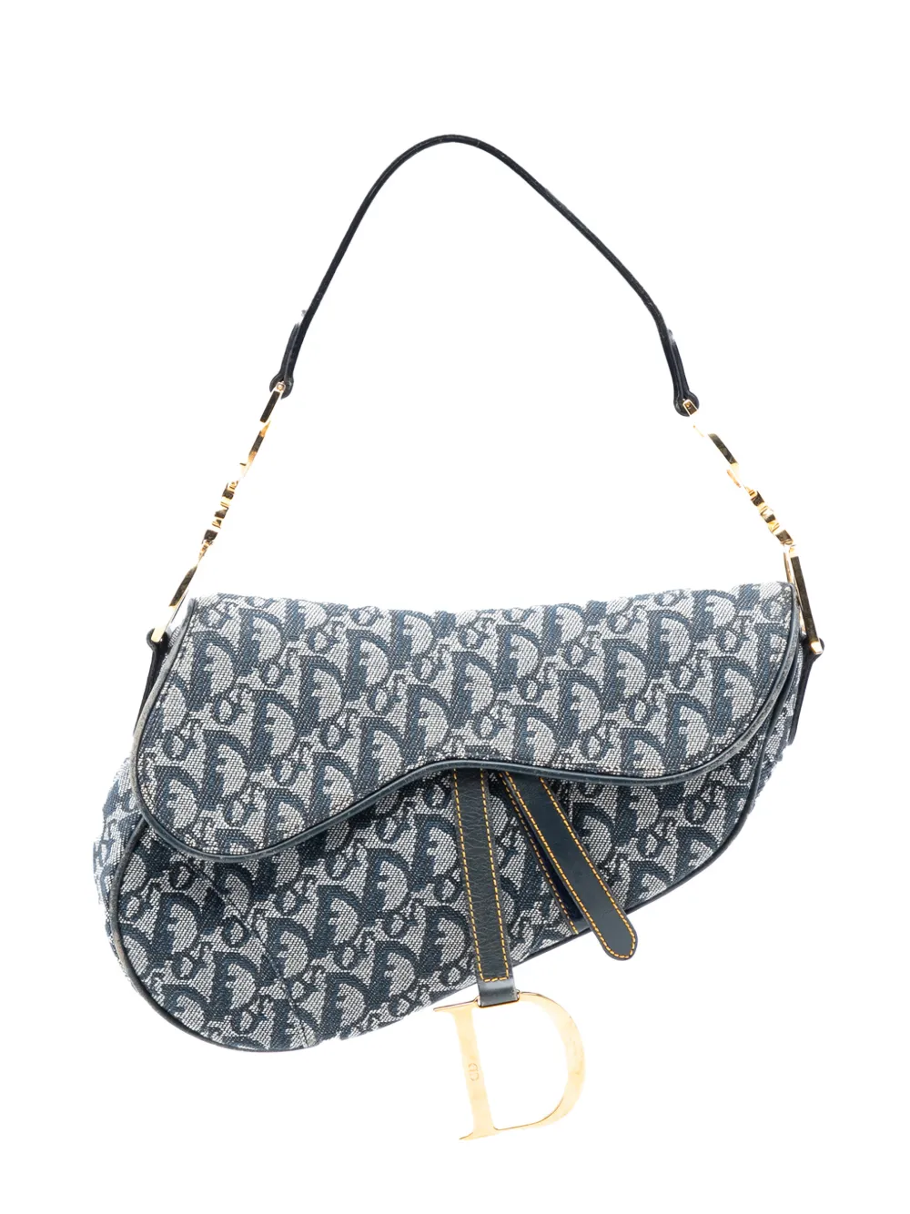 Christian Dior Pre-Owned 2001 Oblique Canvas Saddle Bag shoulder bag - Blau