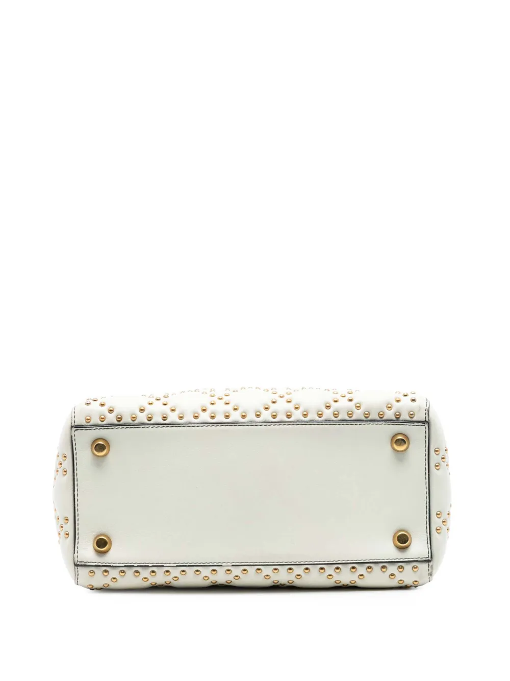 2018 Medium Lambskin Cannage Studded Supple Lady Dior Satchel