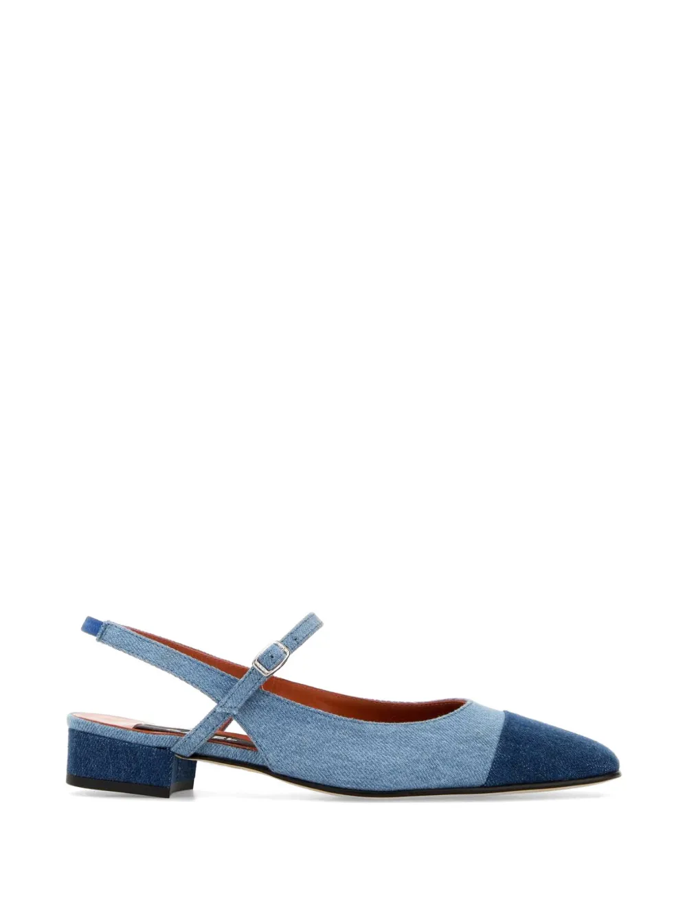 Carel Paris Oceano stoffen slingback pumps Blauw