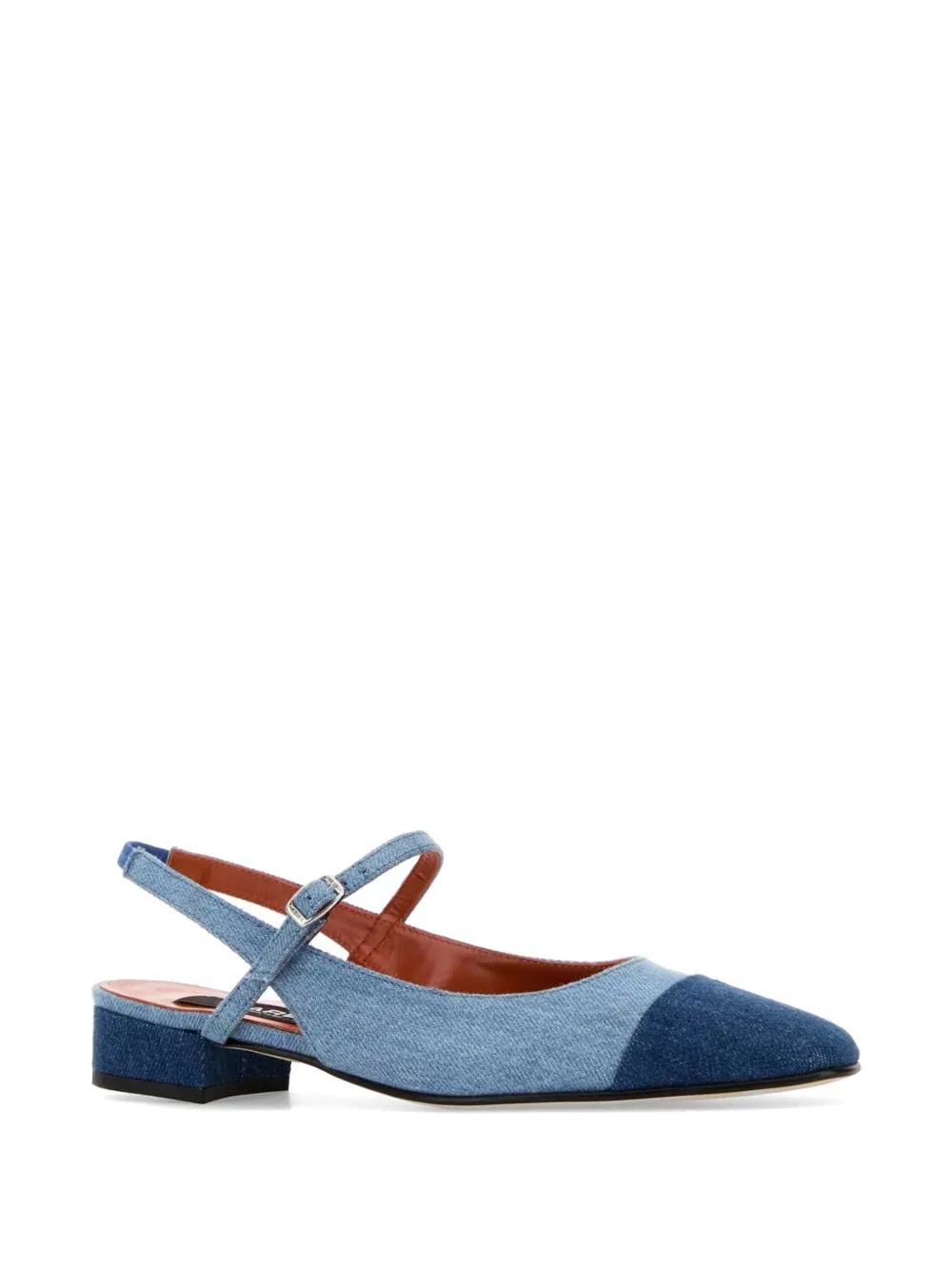 Carel Paris Oceano stoffen slingback pumps Blauw