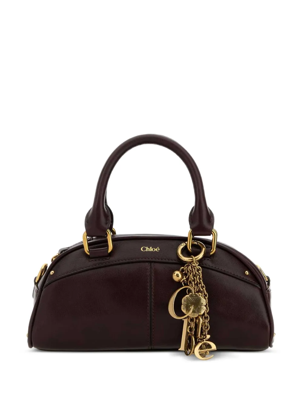 Chloé small charm bowling handbag - Marrone