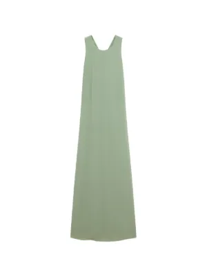 slim fit dress slacks Zapakasa Women Sage Sheath Spaghetti Straps Bridesmaid Dress Ruche Satin  Wedding Guest Dress with Slit main image 1