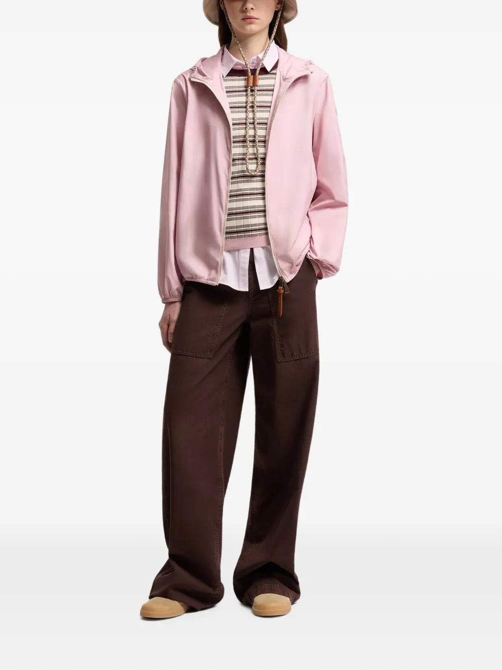 Moncler Jack met capuchon Roze