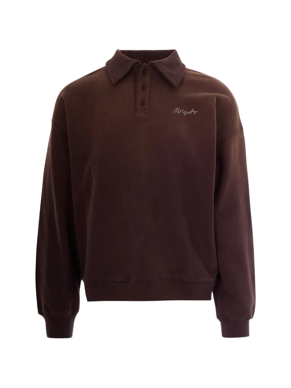 Axel Arigato Maze embroidered polo shirt - Marrone